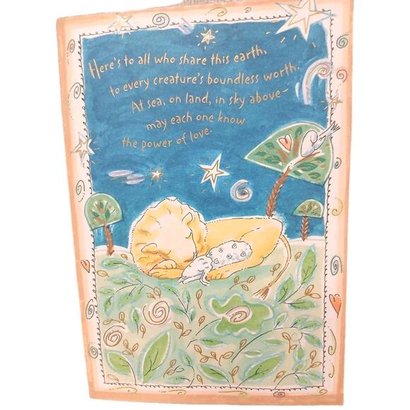 Set 9 Cards Hallmark Christmas Lion & Lamb Peace Joy To Everyone w Envelopes VNT - Picture 1 of 6